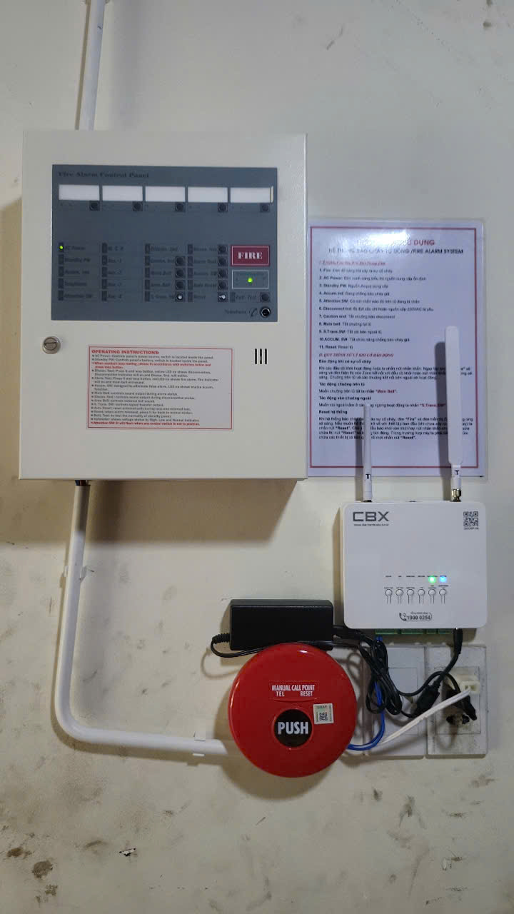 Mua Thiết Bị Truyền Tin Báo Cháy Ở Đâu Uy Tín? 8 Hình ảnh lắp đặt thiết bị truyền tin báo cháy tại cơ sở 7